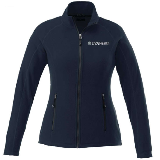 UVAHSPRO174 UVA Health System Poly Fleece Full Zip Jacket Womens - Navy