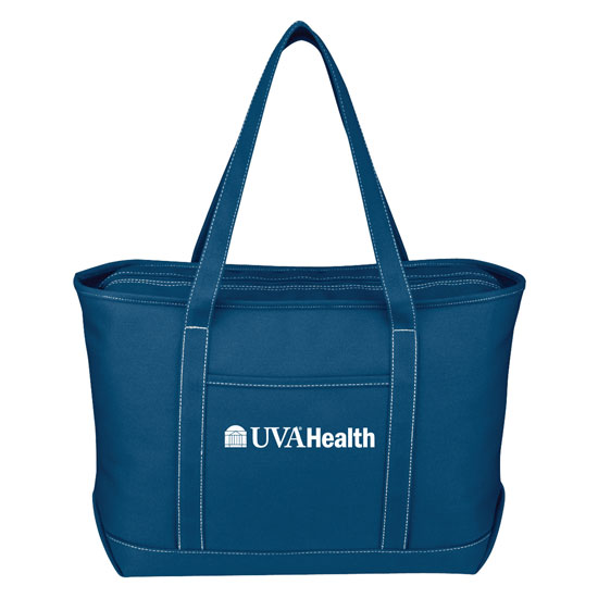 UVAHSPRO236 UVA Health System Tote, Large Canvas Navy - 16 POINTS