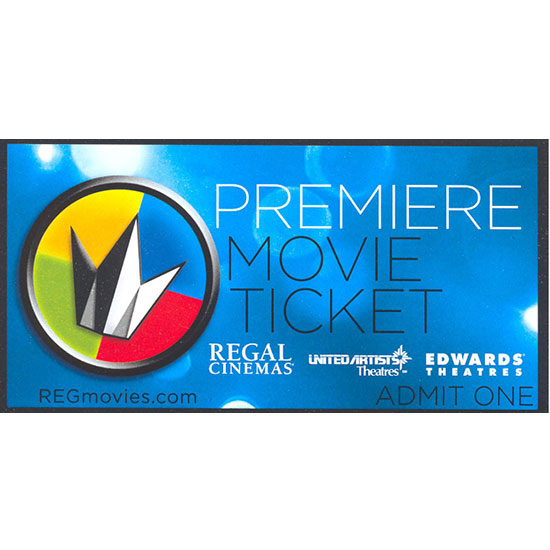Regal Cinemas "Admit One" Card - 9 POINTS